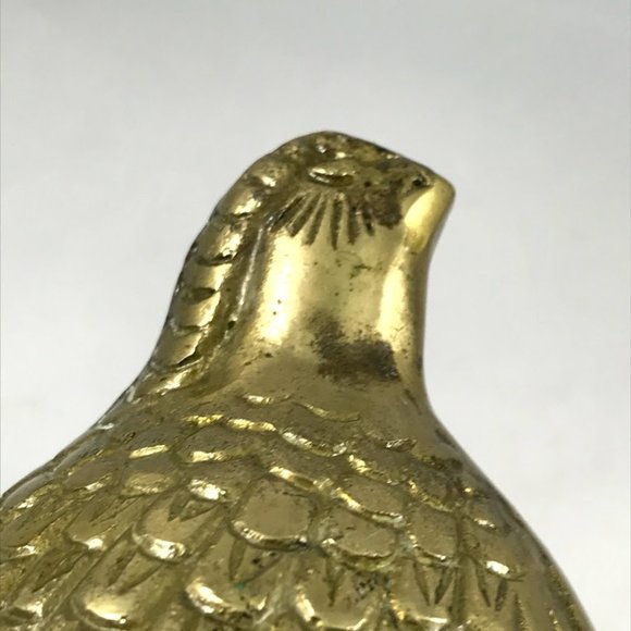 Vintage Brass Fancy Quail Grouse MidMod Game Bird - Picture 12 of 15